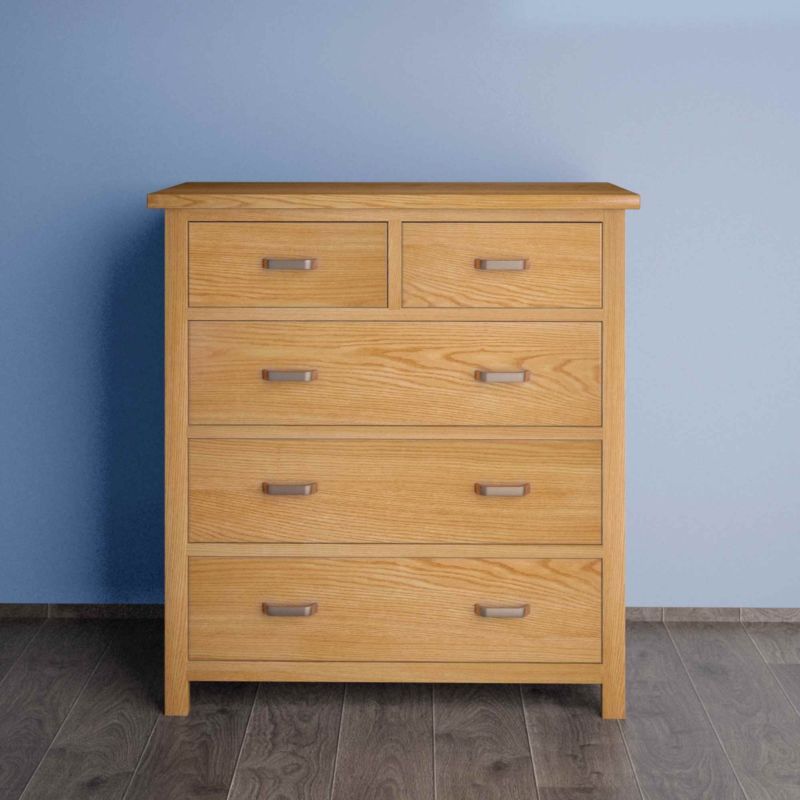London Oak Large Chest Of Drawers Light Oak Chest Solid Wood