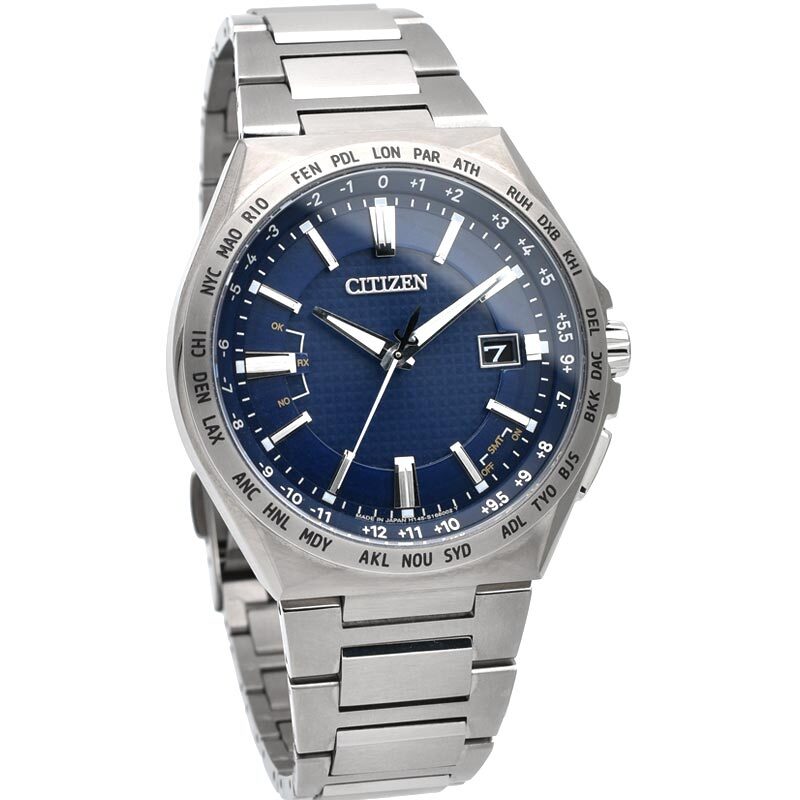 Pre-owned Citizen Attesa Cb0210-54l Act Line Titanium Eco-drive Radio Solar Watch 42.5mm