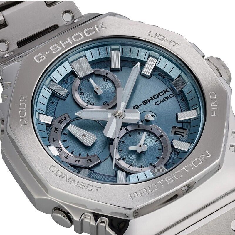 Pre-owned G-shock Casio  Full-metal 46.3mm Ice Blue Dial Men's Watch Gmcb2100ad2a