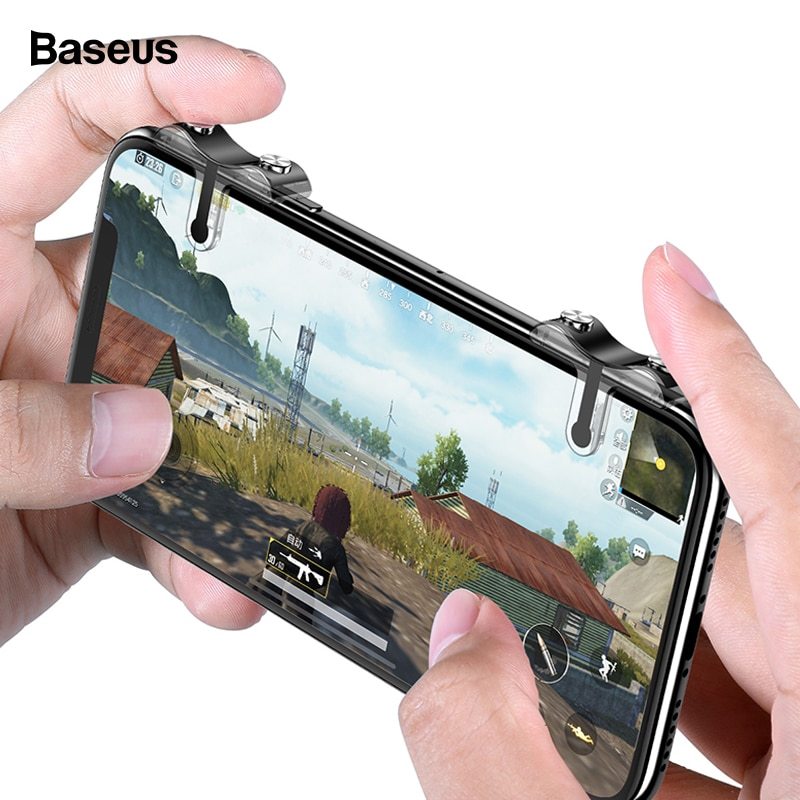 Details about Baseus For PUBG Mobile Gamepad Joystick Shooter Controller  Trigger Fire Button - 