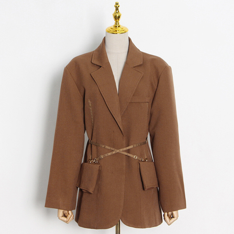 FASHION PIONEER DAMEN DESIGNER INSPIRIERT RIEMEN SCHNALLEN DEKORATION LOCKER FÜR JACKE MANTEL