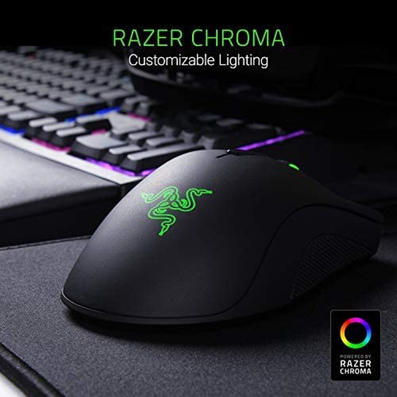Razer Deathadder Elite Gaming Mouse: 16,000 DPI Optical Sensor - Chroma RGB Ligh