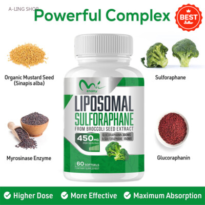 Liposomal Sulforaphane 450MG,, High absorption glucosamine containing inosidase