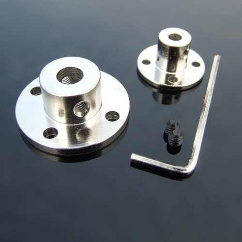 DMiotech 2er-Pack Flanschkupplung 10 Mm – Starre Wellenkupplung Aus Aluminium Für RC-Modelle & Motoren, Inkl. M2 Inbusschlüssel Und Schrauben (silber)