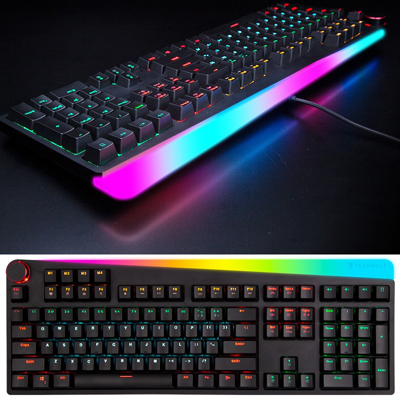 Custom Mechanical Keyboard RGB Gaming Keyboard Optical Keys Black Lightspeed
