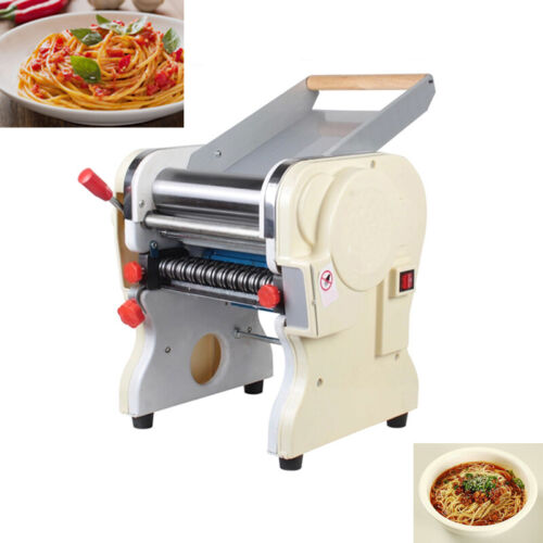 110V Stainless Steel Electric Pasta Press Maker with 0.12inch/3mm Dough Scraper 