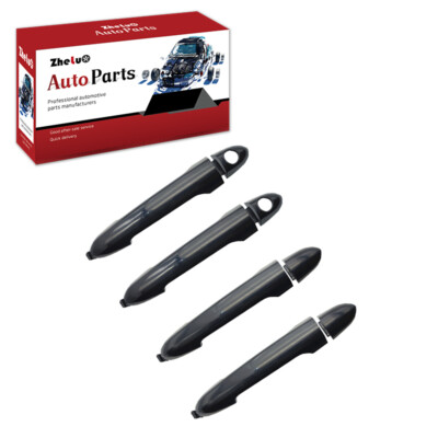 1 Lot Black No Painted Exterior Handle Outer Handle Fit Kia Rio 12-17 Type 2