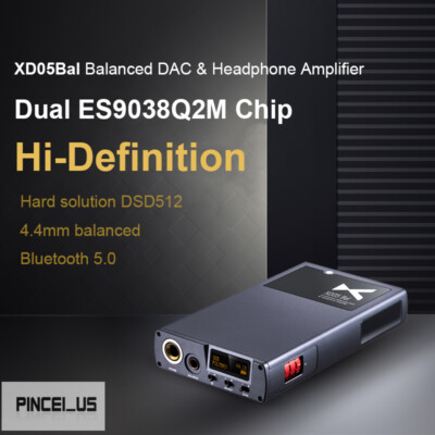 Xduoo XD05 Bal Balanced DAC&Headphone Amplifier Bluetooth 5.0 1000mW ES9038Q2M*2