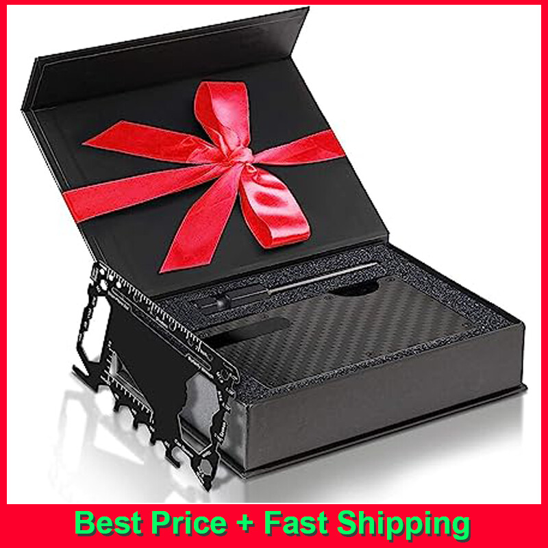 Minimalist Carbon Fiber RFID Wallet Carbon Fiber Money Clip Gift Packaging Box