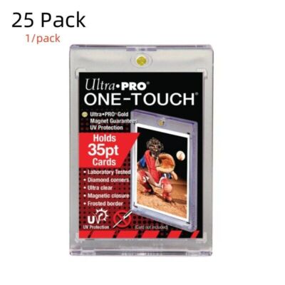 25 Pack Ultra Pro One-Touch Magnetic Card Holder For 35PT Trading Sports Cards