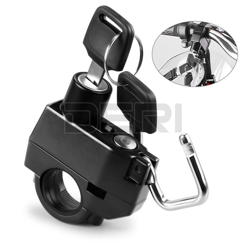 Universal Motorcycle Anti theft Helmet Lock Security For 22mm 25mm Handlebar