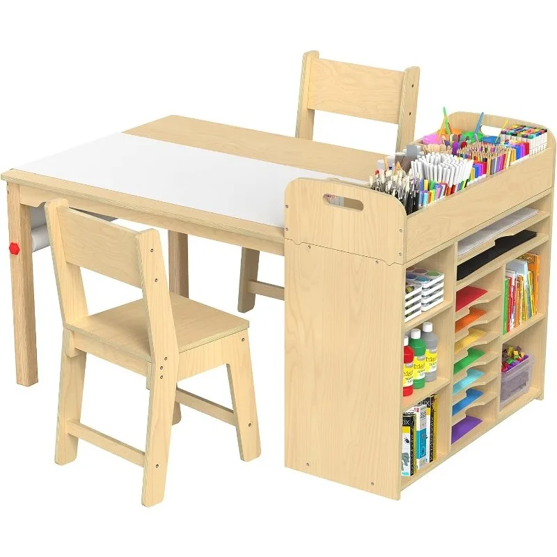 S Set Craft Table With Large Storage Desk And Portable A