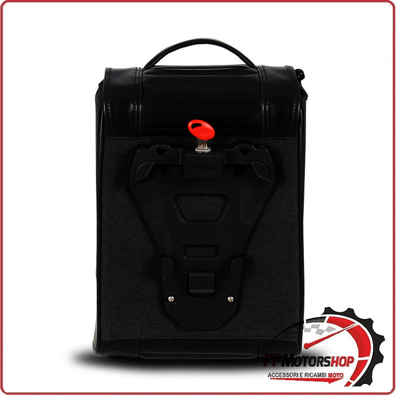 BORSA LATERALE PORTAPACCHI PER MOTO SHAD CAFE' RACER SR38 10L NERA X0SR3821