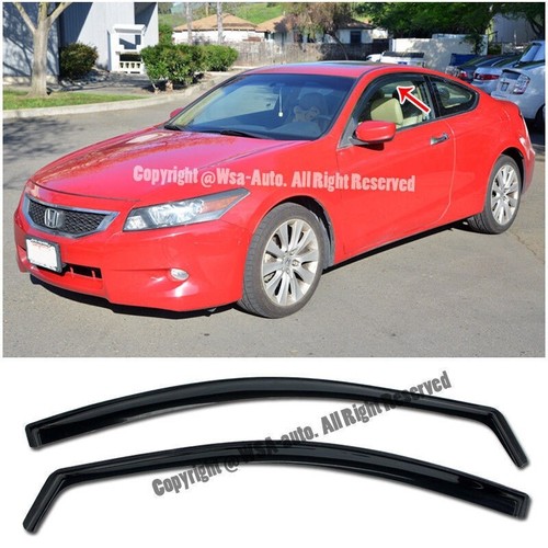 WINDOW SIDE VISORS HONDA ACCORD COUPE 08-12 SUN SHADE RAIN GUARD JDM 2DR