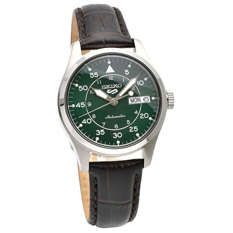 Pre-owned Seiko 5 Sports Sbsa203 Mechanical Automatic Field Sports Style Watch Green Dial