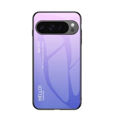 Gradient Tempered Glass Slim Rugged Phone Case Cover For Google Pixel 9 Pro XL 8