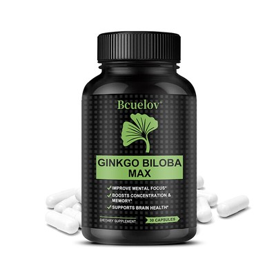 Ginkgo Biloba Extract Capsules Support Memory Concentration Healthy Brain