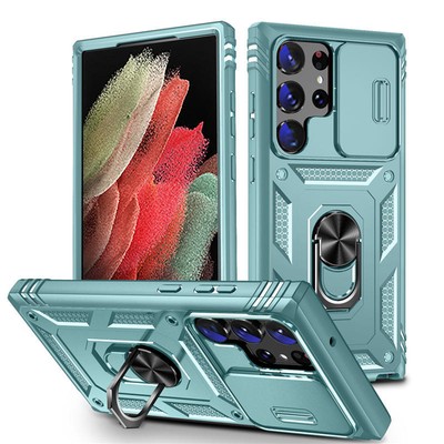 3 in 1 360 Full Slim Armor Stand Ring Magnetic Case Cover For Samsung Galaxy S24