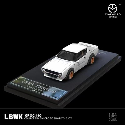 Time Micro 1:64 Model Car Nissan LBWK KPGC110 Alloy Die-Cast Vehicle-Blue &White
