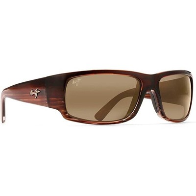 Pre-owned Maui Jim Unisex Worldcup Polarized Wrap Sunglasses Large In Brown