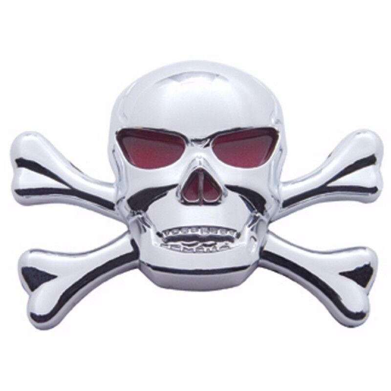 Chrome  Skull & Crossbone  Emblem 
