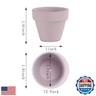 Yishang 1.9 Inch Tiny Pink Terracotta Pots Pack of 72-Small Mini White Clay Pots with Drainage Holes Flower Nursery Terra Cotta Planter for Tiny Cactus,Herb,Succulent Plants,Crafts
