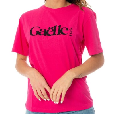 

Женская футболка GAELLE Paris GBDP16701 Фуксия с логотипом E2023, Fuchsia