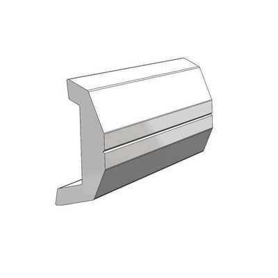 Taco Marine V21-3670BKA20D Rigid Vinyl, Black Rub Rail Insert, 3/4''W x 1-7/8''H