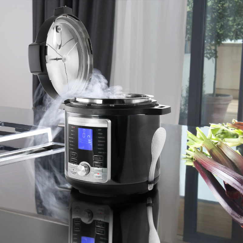 Electric Digital Pressure Cooker W/ Lid Stainless Steel Kitchen Cookware 6 Qt US