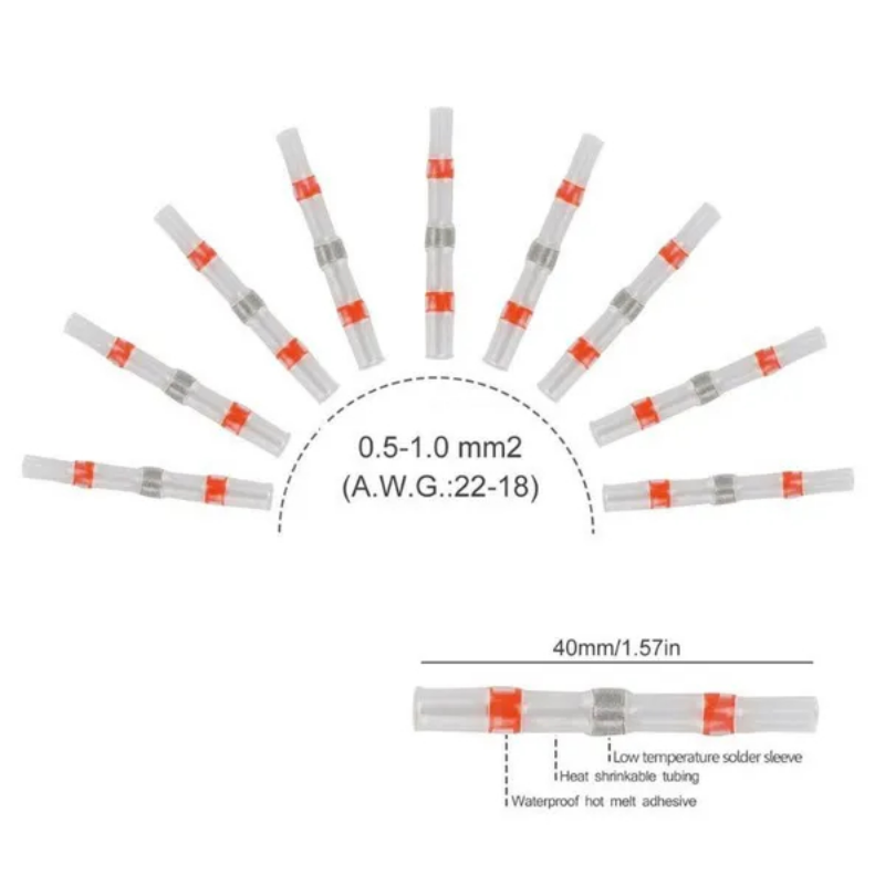 340/240PCS Solder Stick Waterproof Seal Sleeve Heat Shrink Butt Wire Connectors