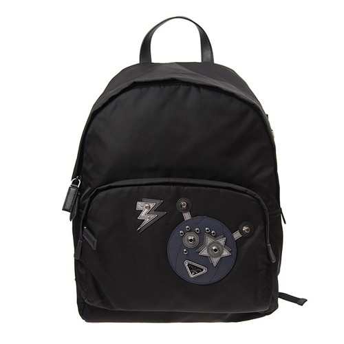 CF02 ? Prada Tessuto nylon Robot Rucksack Backpack Authentic Prada Black Tessuto Nylon Robot Backpack – Paris  main image 3