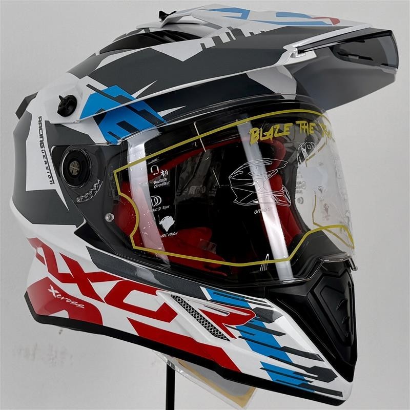 Axor X-Cross Adventure Dual Sport White/Red Gloss XXL Helmet Ex-display