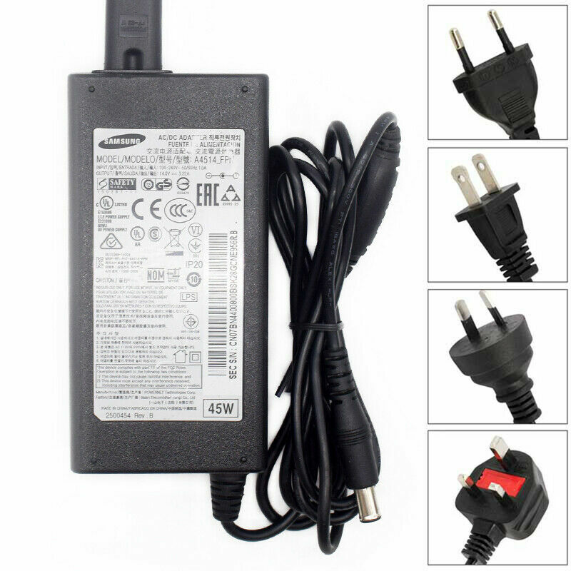 Gennuine Samsung C27f591fdn Moniteur Tv Chargeur Adaptateur Secteur 