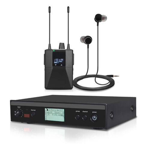 UHF Wireless Stereo in Ear Monitor System,Signal 300 Feet,IR Operation for stage