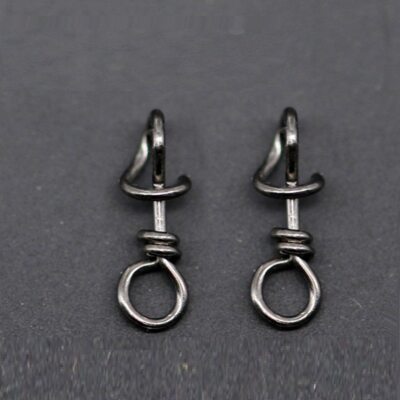 100PCS Quick Connection Clip Stainless Steel Fishing Swivels Fast Nice Snaps