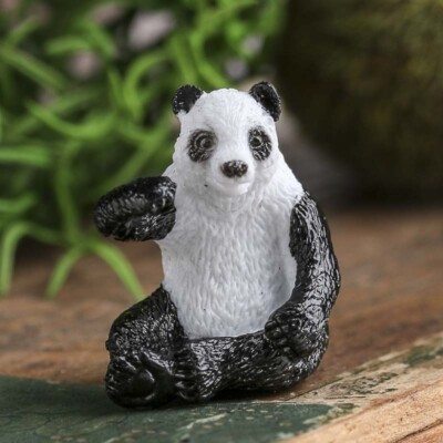 12 Factory Direct Craft Miniature Plastic Pandas
