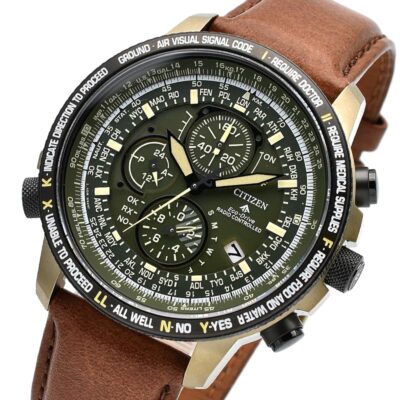 Pre-owned Citizen Promaster At8194-11x Sky Series Eco-drive Radio Titanium Watch Cal.h804