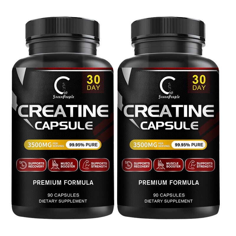 3500mg Creatine Monohydrate Capsules - Bodybuilding Muscle Growth - 90 Pills