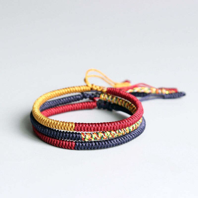 New model Lucky Handmade Buddhist Knots Rope Bracelet - Tibetan Buddhist Handmad