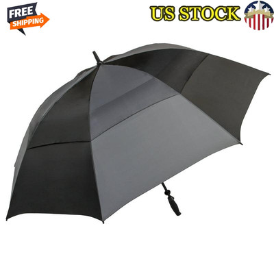 62 In Vented Golf Umbrella FRP Fiberglass Lightweight Durable Twin-Shot Handle