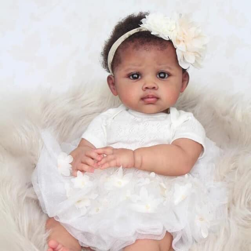 22inch African American Black Soft Body Realistic Sili