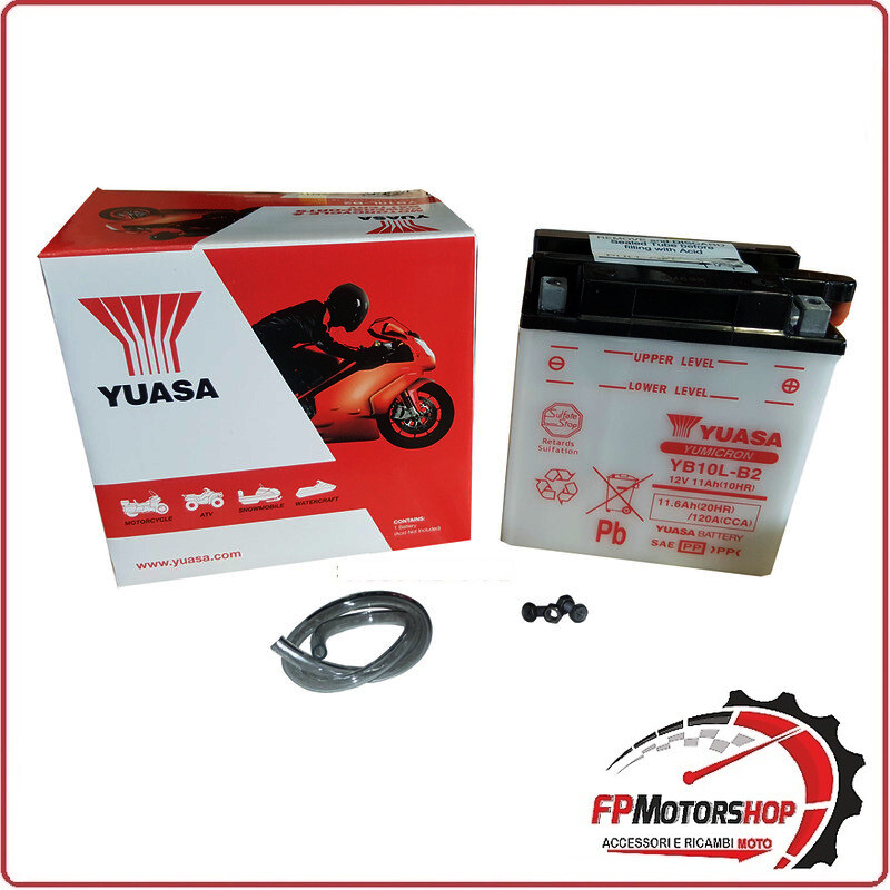 BATTERIA PER MOTO YUASA YB10L-B2 12V 10AH 136X91X147MM CCA120 SUZUKI