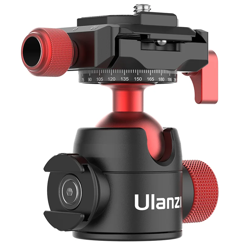 U-70 Metal Mini Ballhead Pan Cold Shoe Double Panoramic Tripod Head for DSLR Cam