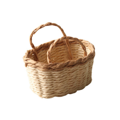 1:12 Scale Dollhouse Vegetable Farm Woven Storage Basket Kitchen Miniature