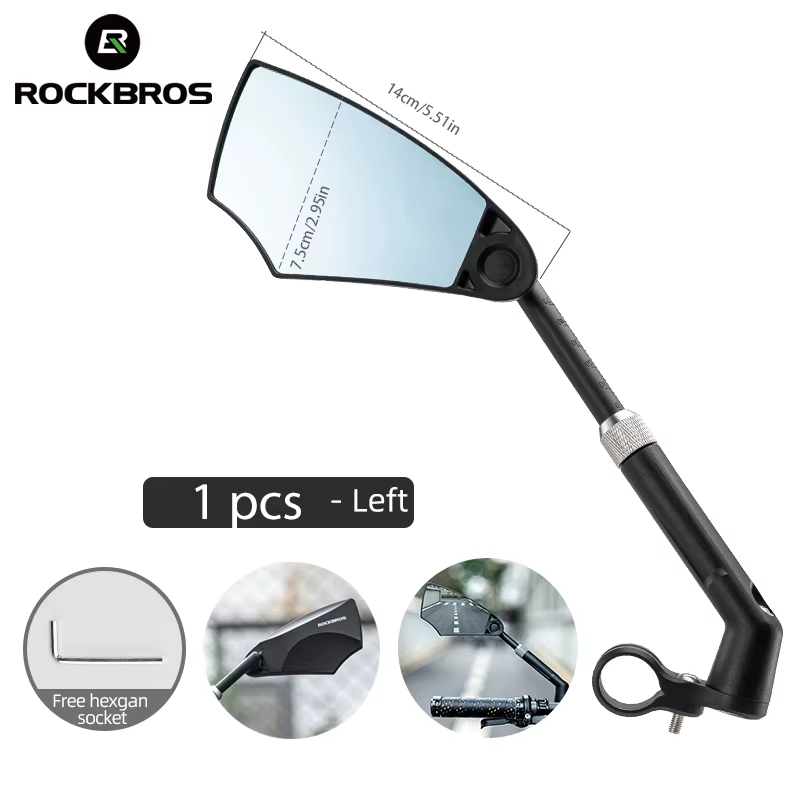 Bike Rear View Mirror Reflector Adjustable Rotatable Handlebar Mirror For Mounta