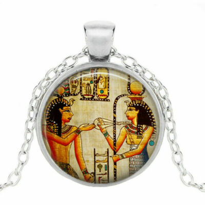 Sterling Silver Affect Necklace 20'' Italian chain Pendant EGYPTIAN PHAROAH EGYPT