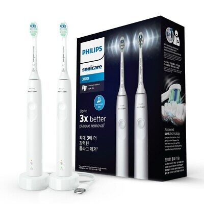Philips Sonic Care 3100 Series Double Handle Electric Toothbrush White