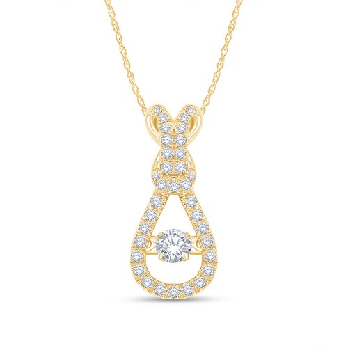 1/2 Ct Double Teardrop Pendant Necklace 14k Solid Gold  Lab Grown Diamond