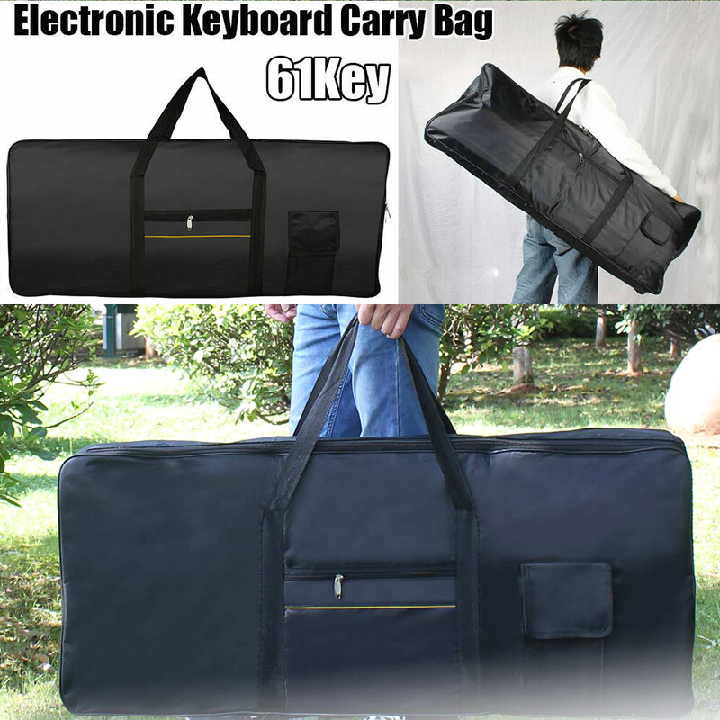 Portable 61Key Keyboard Carry Bag Electric Piano Padded Cover Case Gig Bag Black