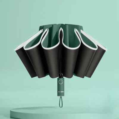Umbrella Fully Automatic Reverse Folding Umbrella Windproof Reflective Stripe UV